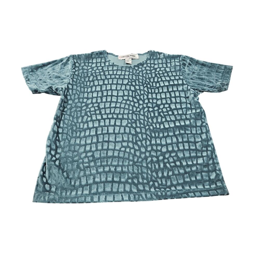 Crystal Kobe Croc Burnout Green velvet Burnout  Top L Fairy Grunge Whimsigoth